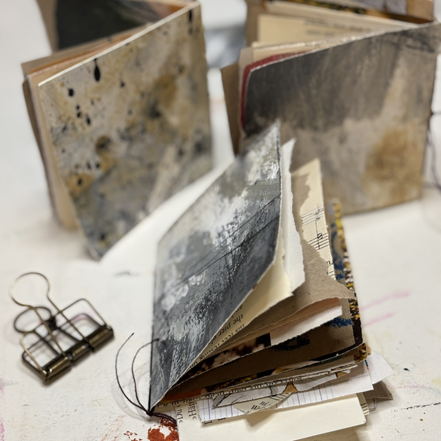 Mini-Art Journals (3 Stück) 9x9 cm