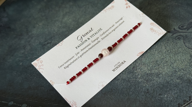 Bracelet élastique | Grenat 2