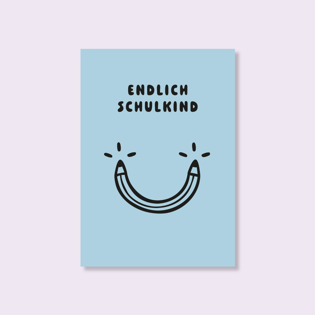 Postkarte "Endlich Schulkind" | Tinyday