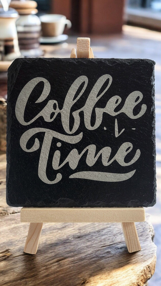 Coffee Time 3 - Slate Coaster