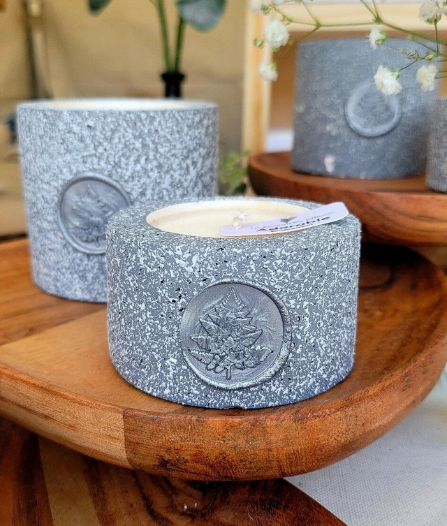 Pêche - Bougie "Granit" - Taille S ou L 