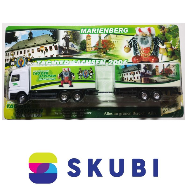 Reklamní kamion s vlekem - Mercedes - Tag der Sachsen 2006 Marienberg - model 1:87 H0