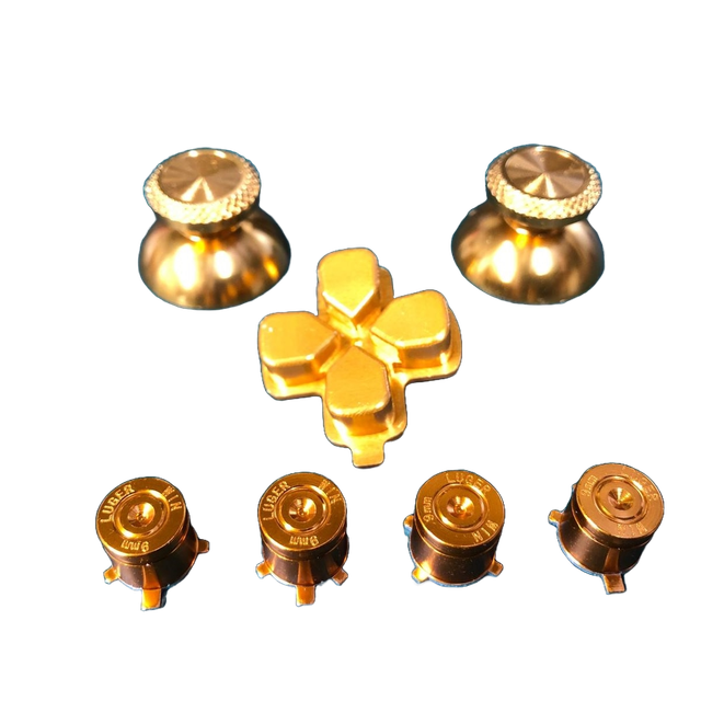 PS5 Controller Aluminium Metal Joystick Buttons D-Pad &amp; Caps Gold
