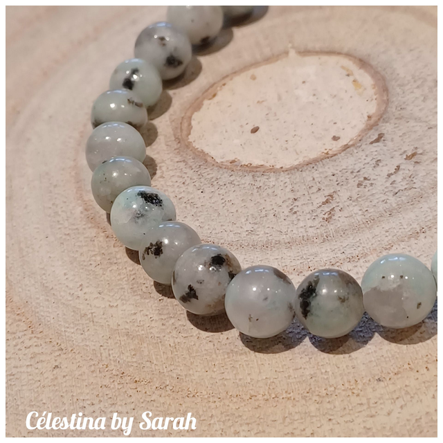 Bracelet Jaspe Kiwi 6mm Taille Dame