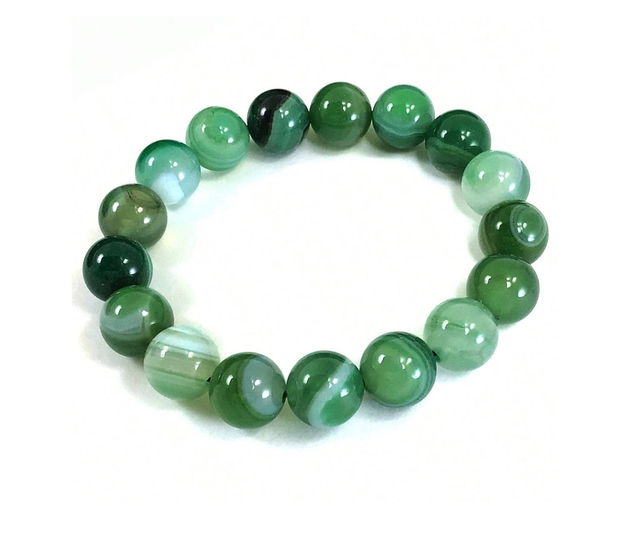Bracelet en Agate verte 8mm