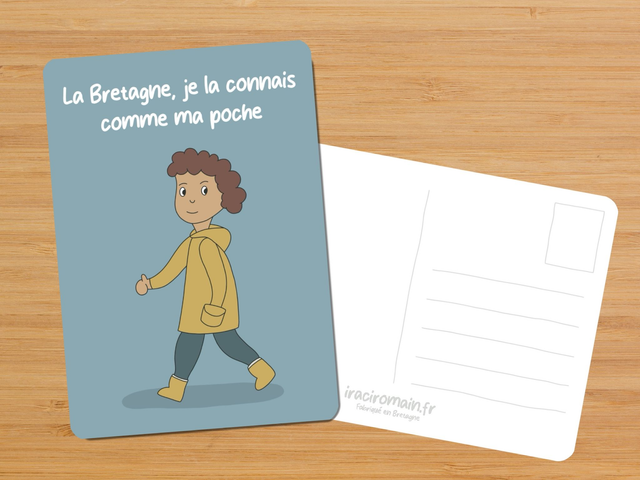 Carte postale " La Bretagne, je la connais comme ma poche "