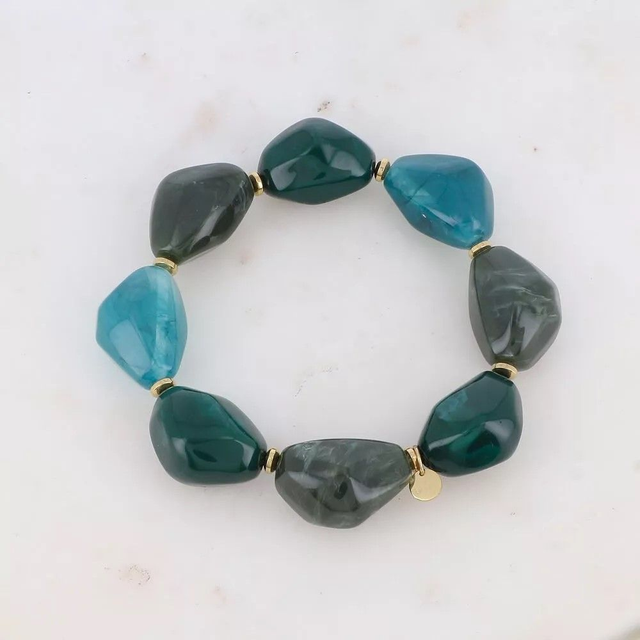 Bracelet IKITA " Othelina" Bleu et Vert