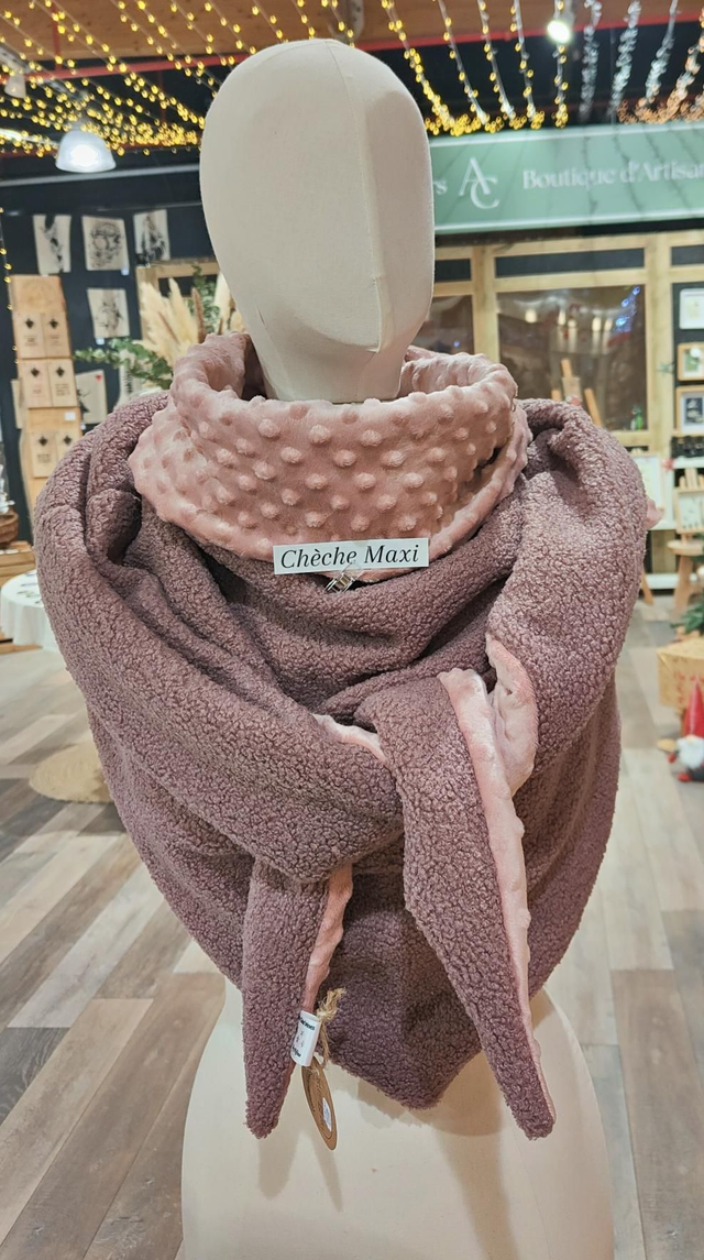 Chèche MAXI bouclettes roses 