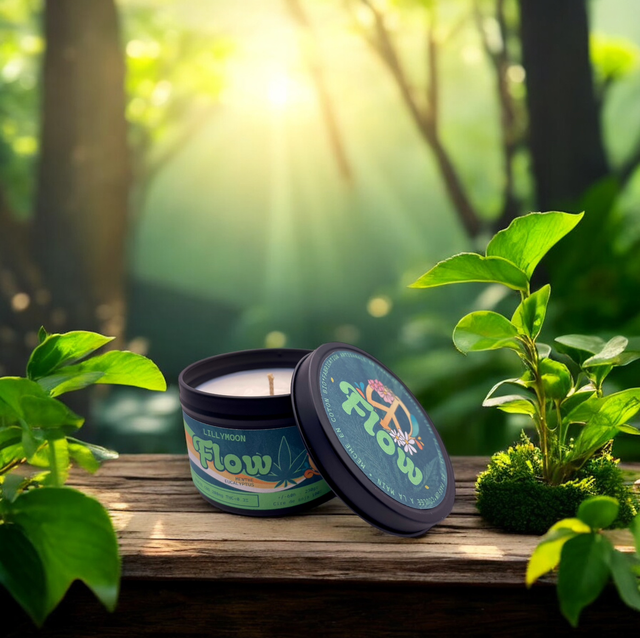 Bougie CBD Flow Menthe &amp; Eucalyptus - Fraîcheur et Sérénité Naturelle