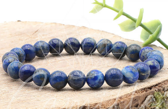 Bracelet boule 08mm lapis lazuli qualité AB