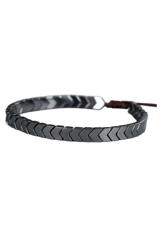 Naturstein-Armband Arrow Schwarz