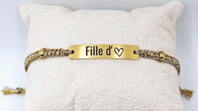 Bracelet &quot;fille d&#039;❤️&quot;