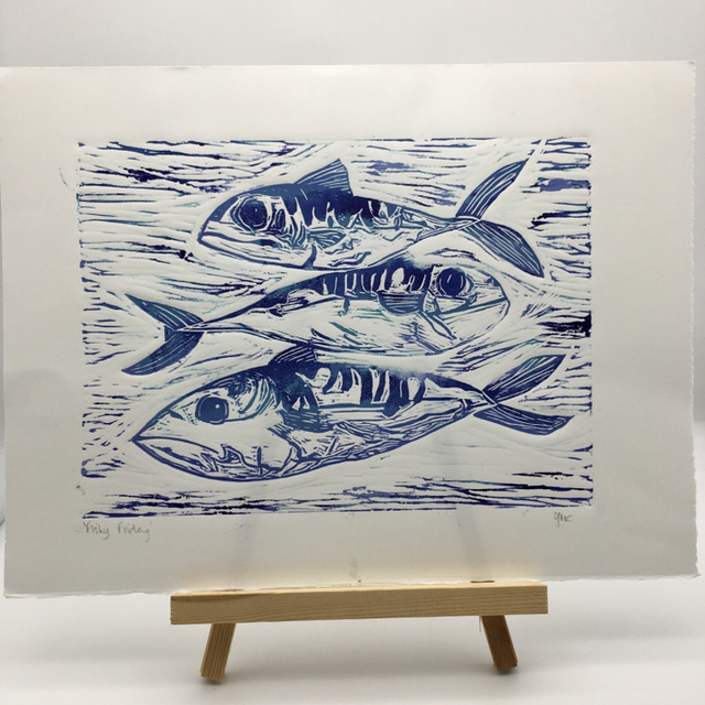 Fishy Friday Variable Edition- Framed and Mounted 