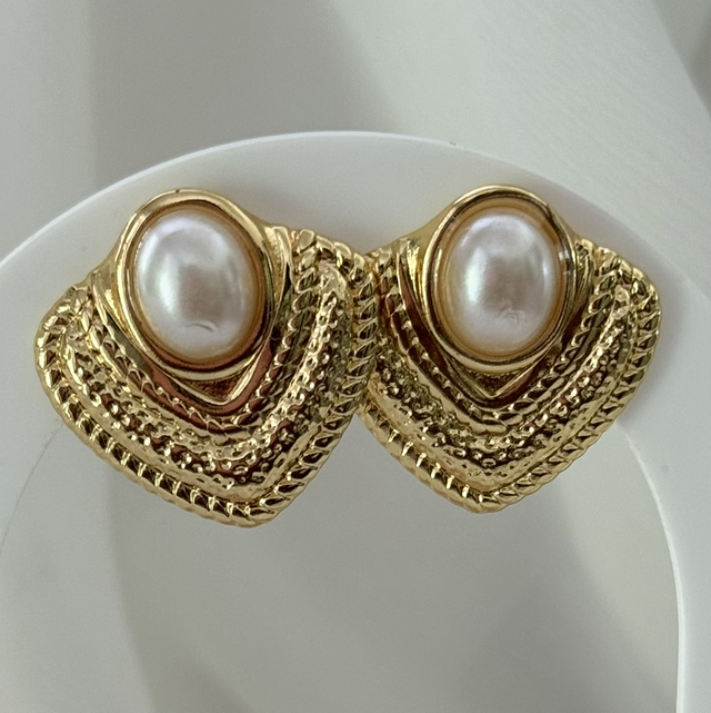 Boucle d’oreille Tracy blanc nacré 