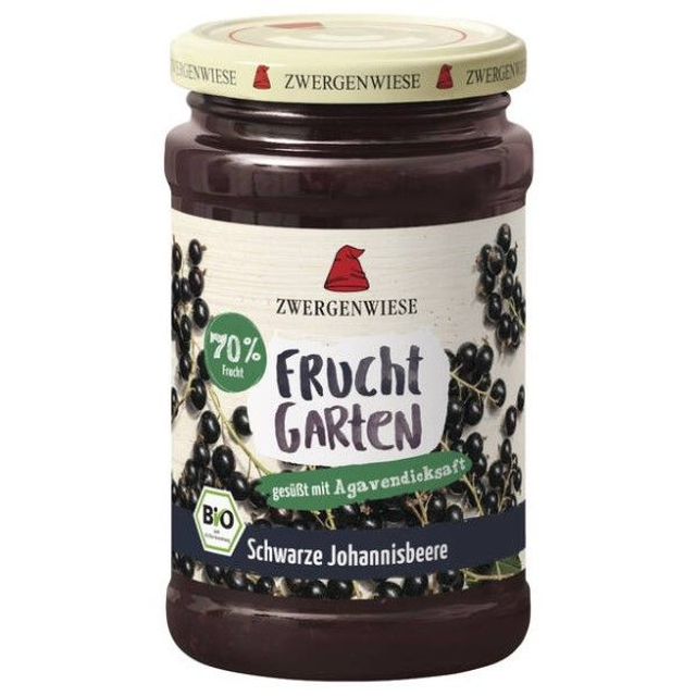 Zwergenwiese FruchtGarten Schwarze Johannisbeere 225g Glas
