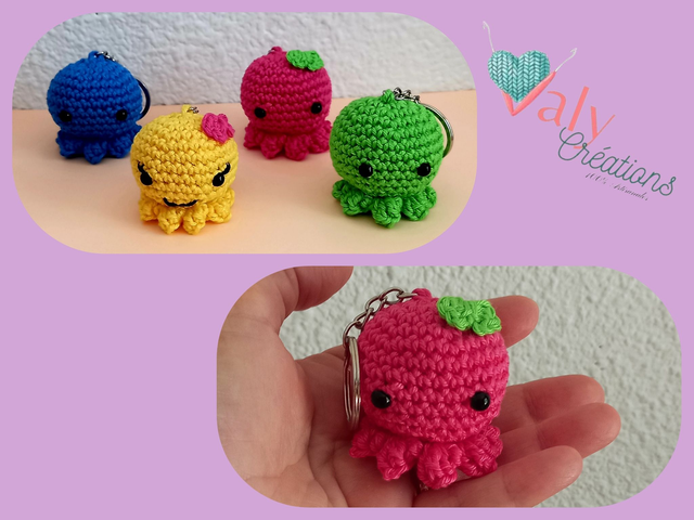 Porte clé "Poulpy" ( sur commande)