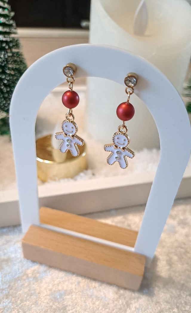 Boucles d'oreilles pain d'épice