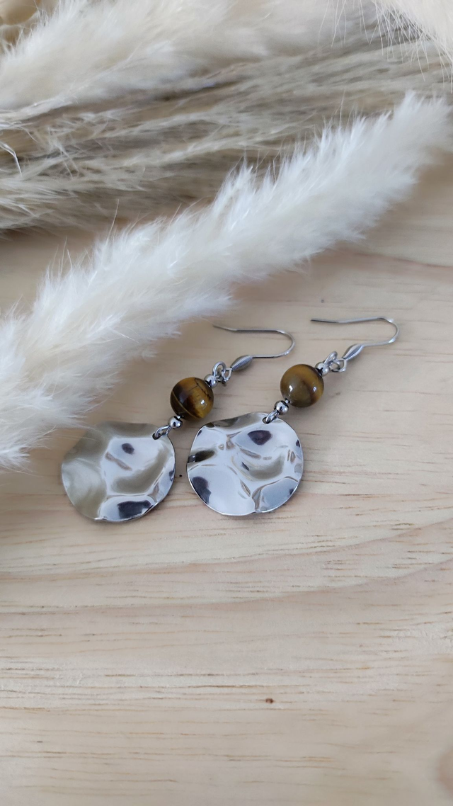 Boucles d'oreilles "Éternel" Oeil de tigre