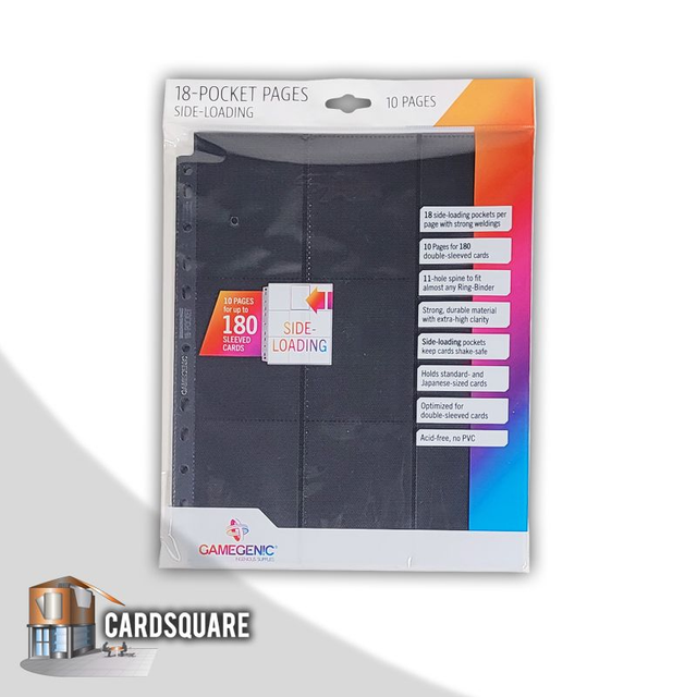 Gamegenic - 10 Pagine a 18 tasche - Side Loading - Black
