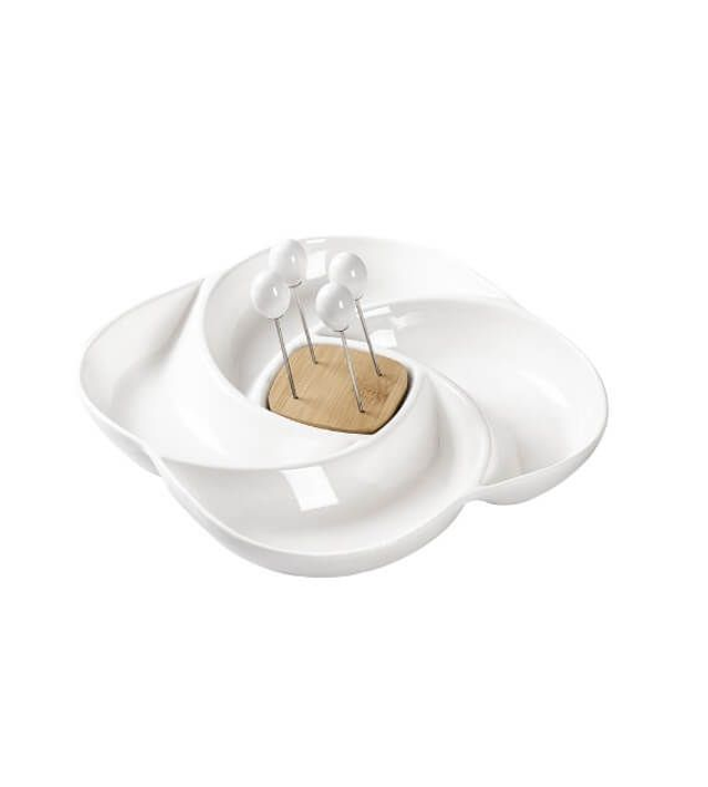 Brandani - Porcellana &amp; Bamboo Antipastiera Girella