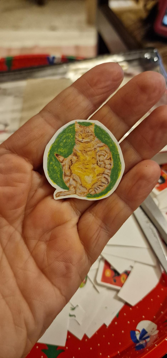 Fat cat sticker