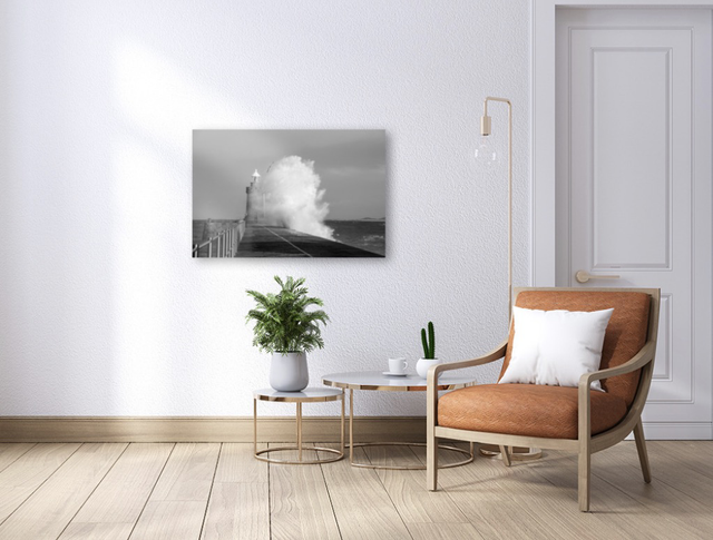 Lighthouse Waves Landscape