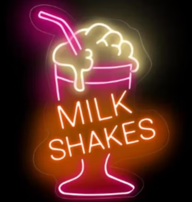 LED lamp neon stijl Milk Shakes (32.5x22cm)