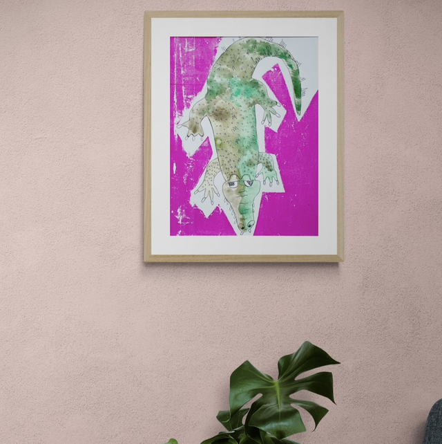 Funny looking Crocodile A3 Original