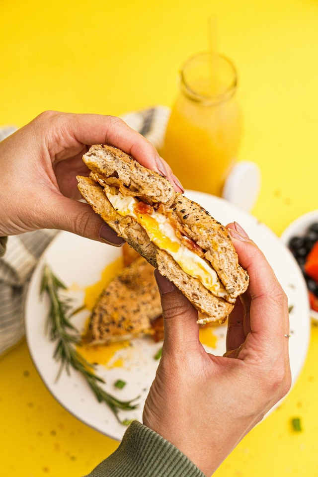 Bacon and egg sandwich