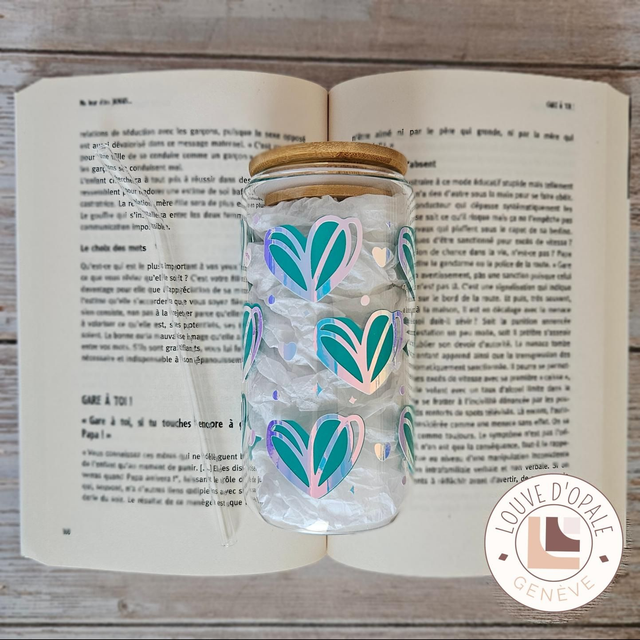 Verre - Coeurs duo color