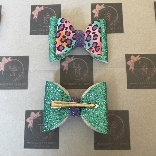 Bright Leopard Print Bows