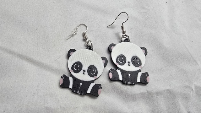Boucles d'oreilles Panda