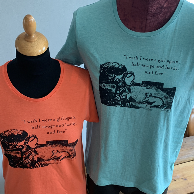 Emily Brontë illustration feat. Wuthering Heights quote T-shirt (LOW STOCK)