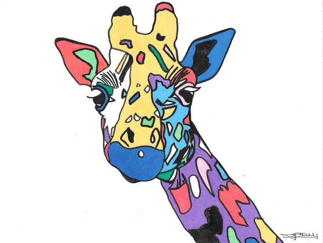 A4 Print - The giraffe 