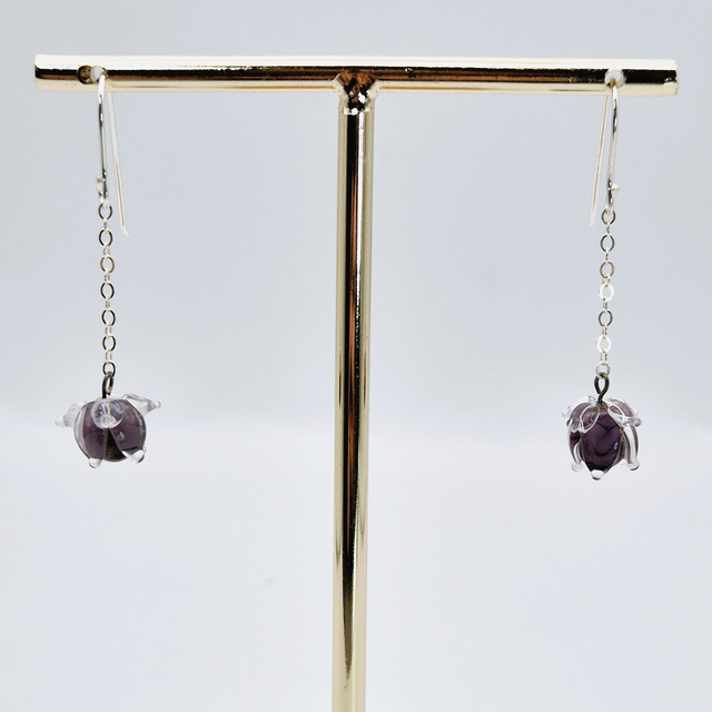 Boucles d'oreilles Clochettes violettes