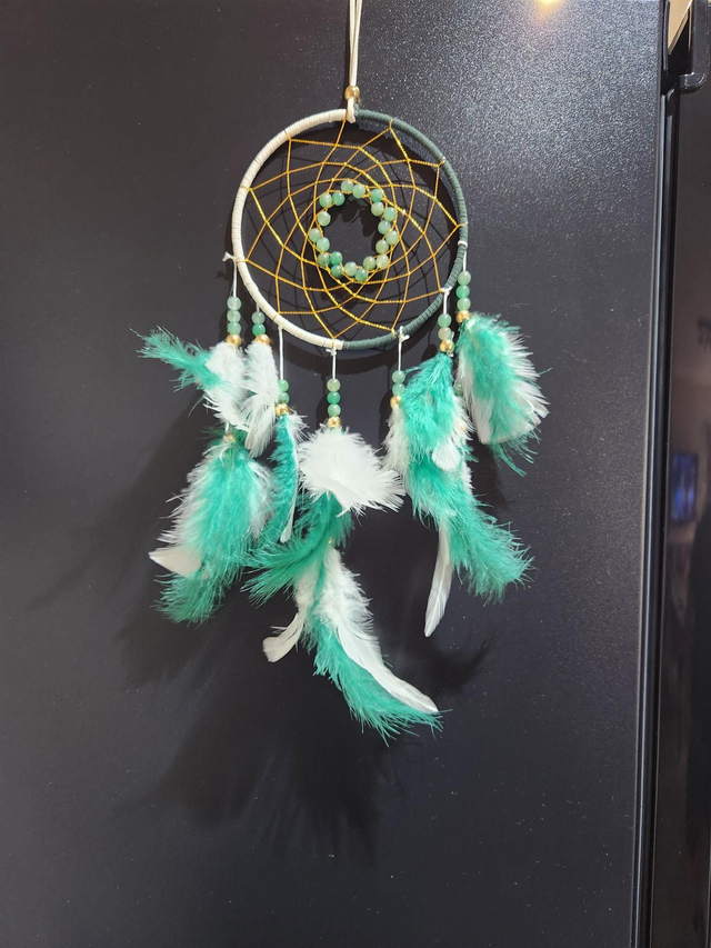 Two tone green dreamcatcher 