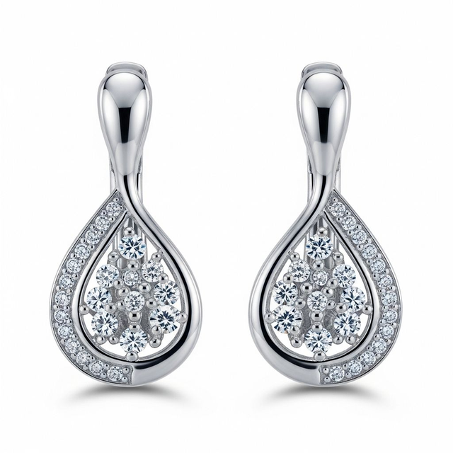 Brincos "Aurora" - Gotas de Orvalho em Prata