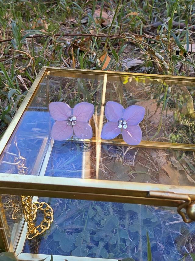 Les délicates simple violet reflet bleu