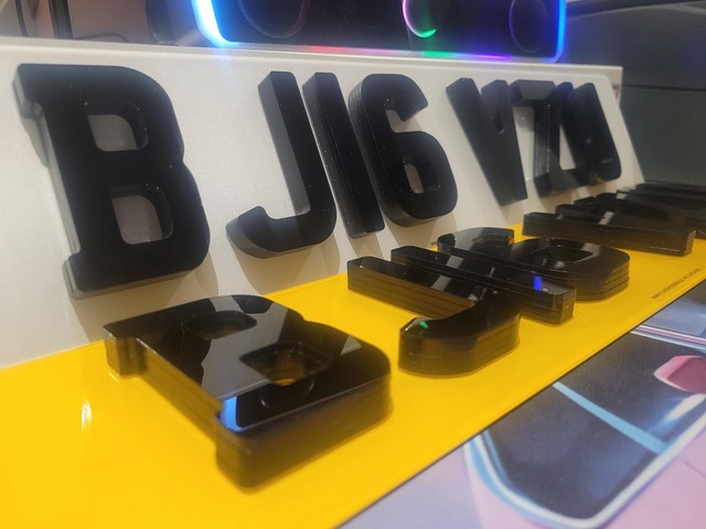 12mm Gloss Black 4D Laser Cut  