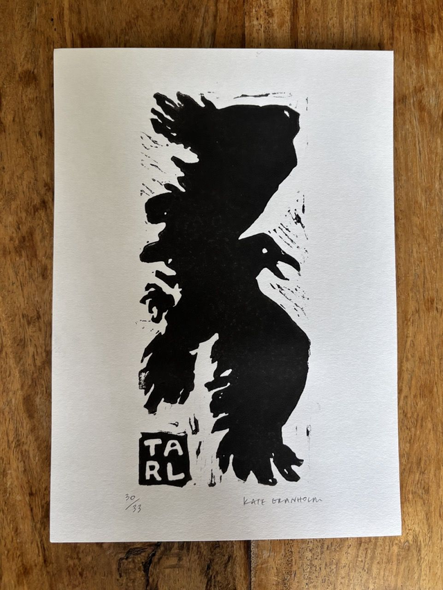 One-colour Lino - TARL Crow
