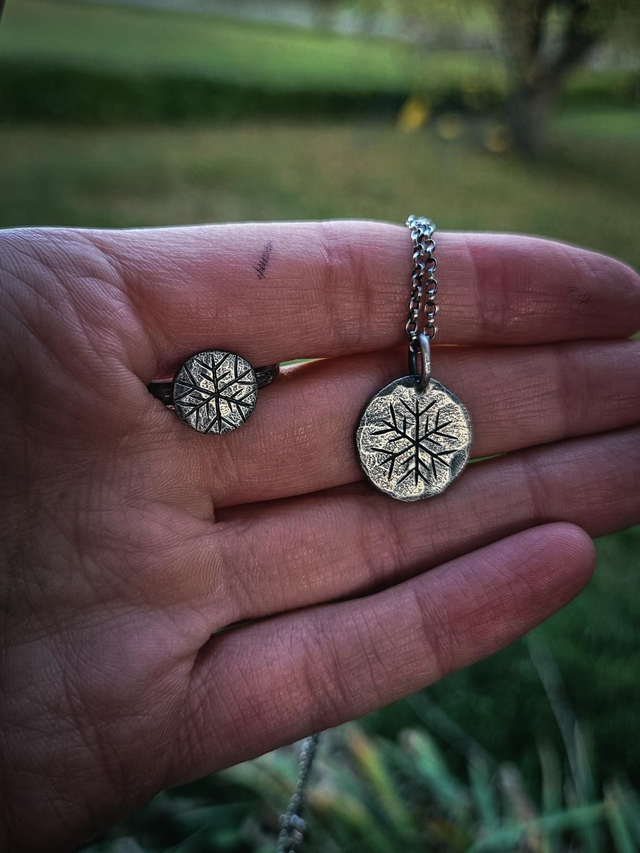 Duo Flocon pendentif + bague