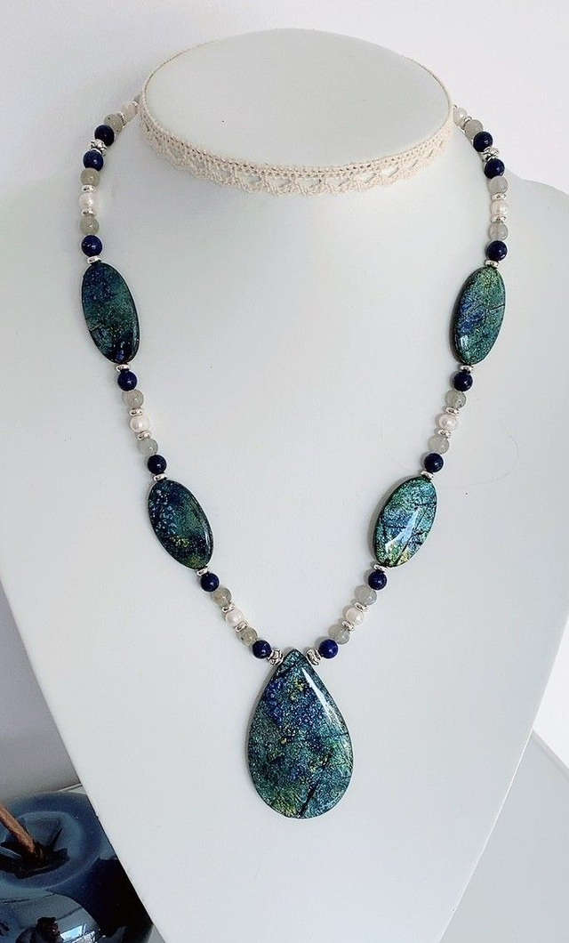 Collier "Lueur d'Azur" 