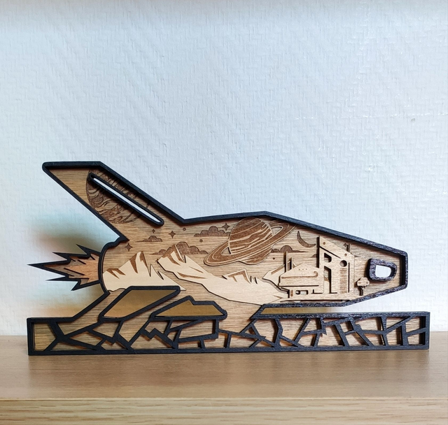 Vaisseau spatial relief