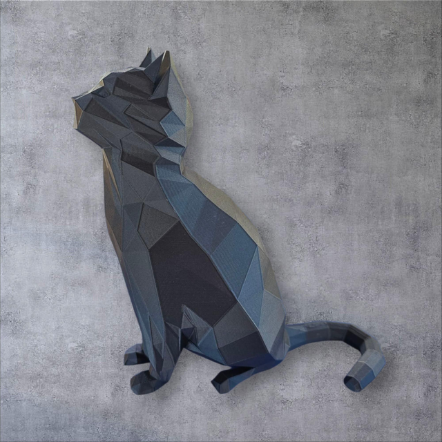 Statuette Chat Origami