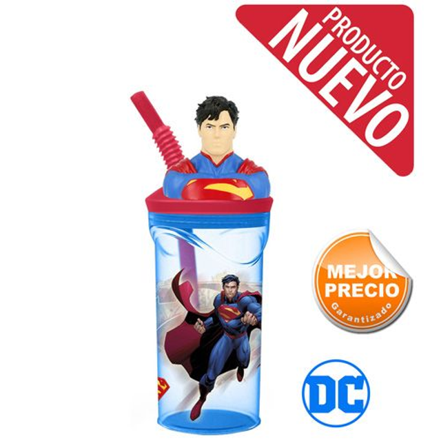 VASO CON FIGURA 3D SUPERMAN