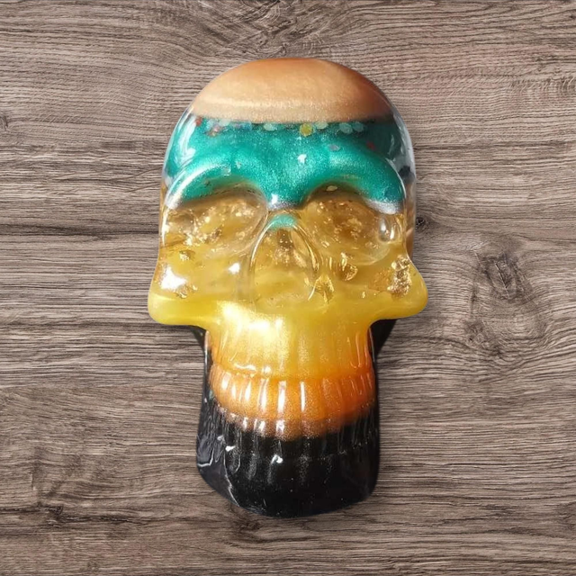 Crâne déco en résine 