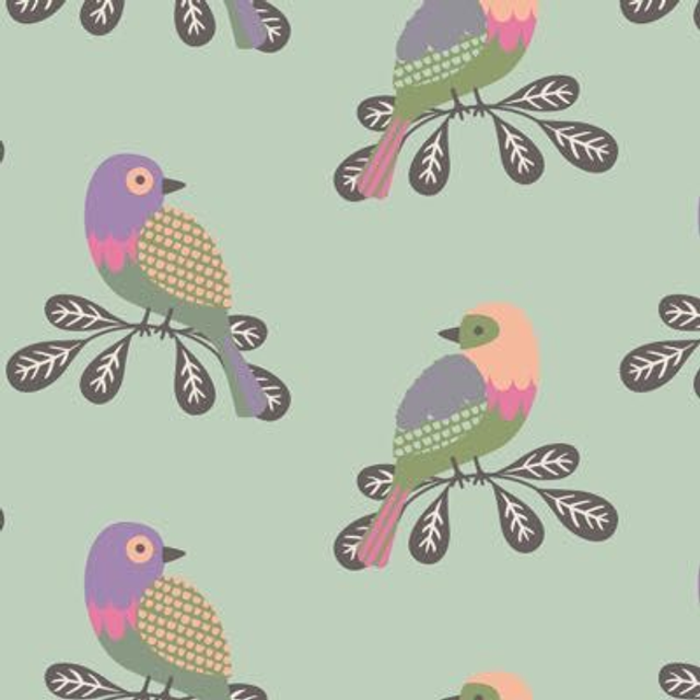 Little Meadow Birds - Lime 