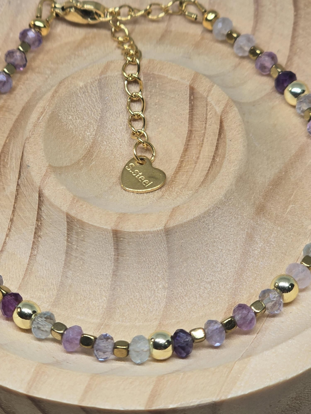 Bracelet Fluorite 3x4 mm