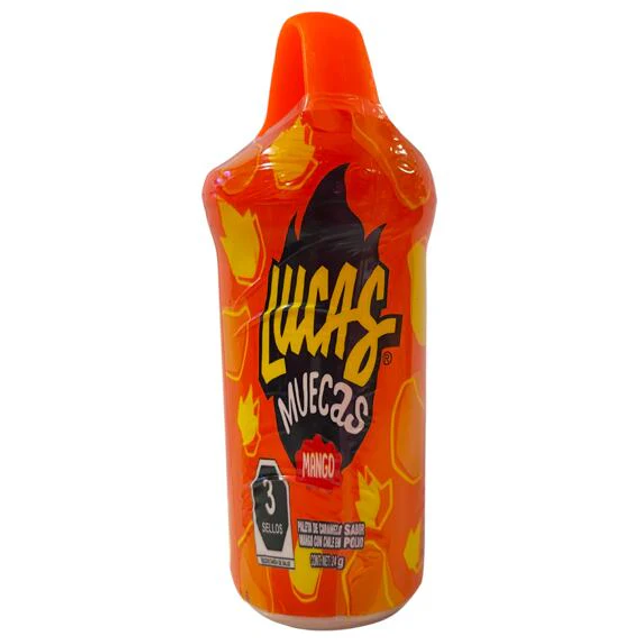 Lucas Gusano Muecas lecca lecca al mango con peperoncino in polvere