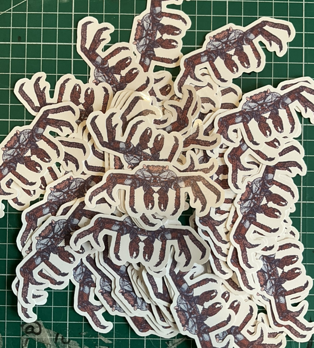 Crab No.1 Risograph Texture Sticker